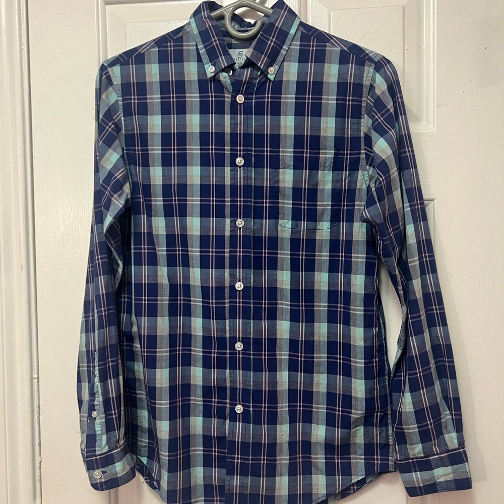 Class Club Navy and Light Blue Checkered Shirt